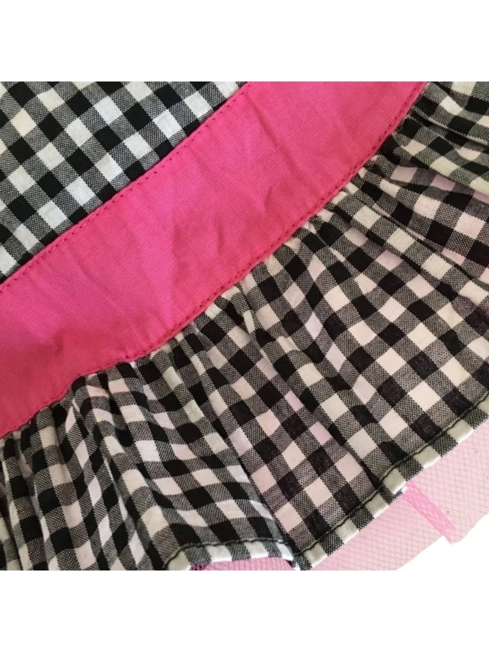 Wag-A-Tude Petco Black Plaid Dog Dress Size S